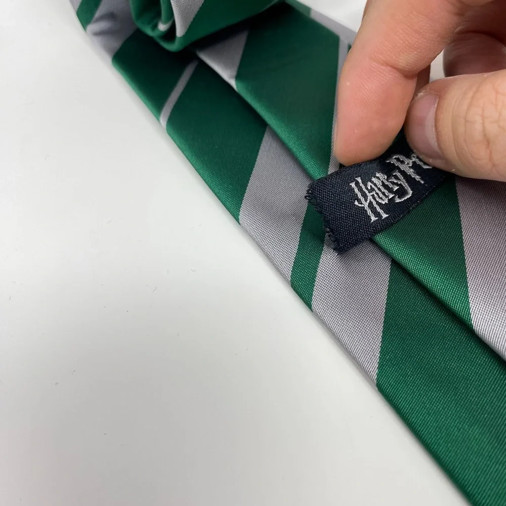 Harry Potter Slytherin‎ Tie Costume Green Gray Polyester Necktie Wizarding World